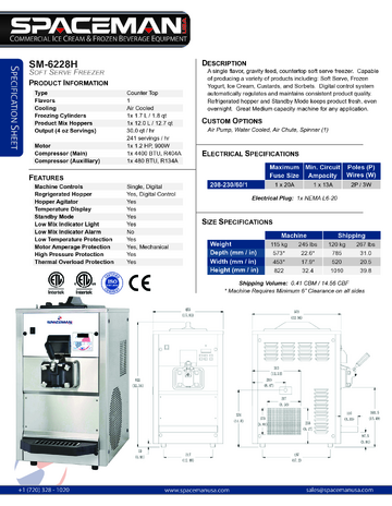 Spec Sheet