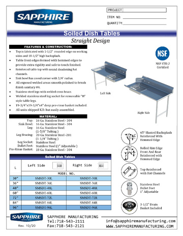 Spec Sheet
