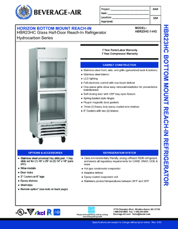 Spec Sheet
