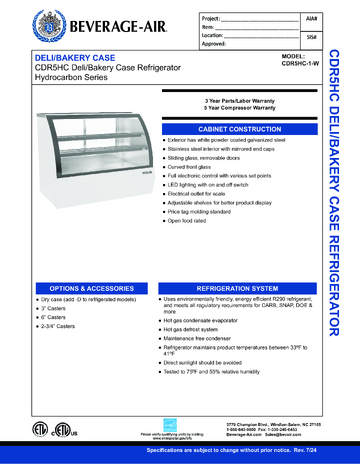Spec Sheet