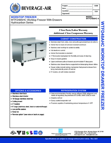 Spec Sheet