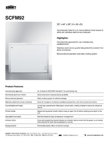 Spec Sheet
