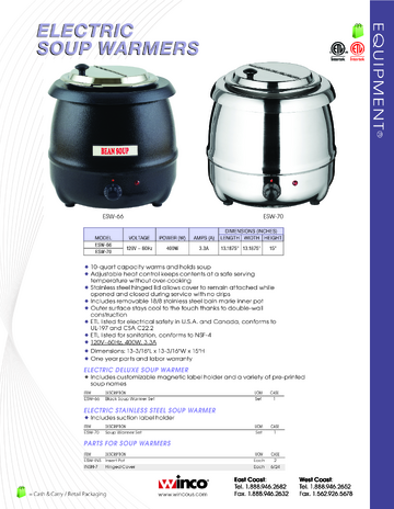 Spec Sheet