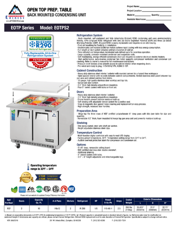 Spec Sheet