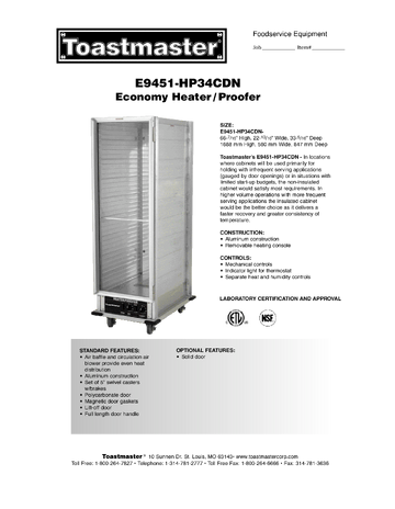 Spec Sheet