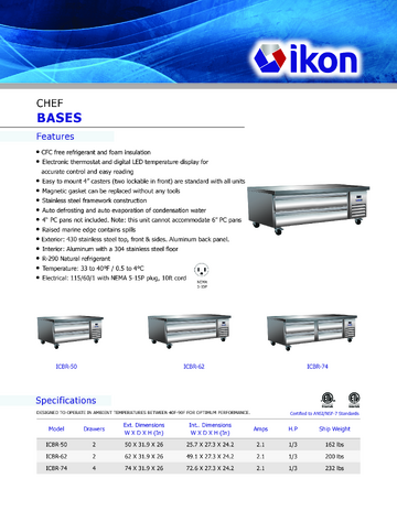 Spec Sheet