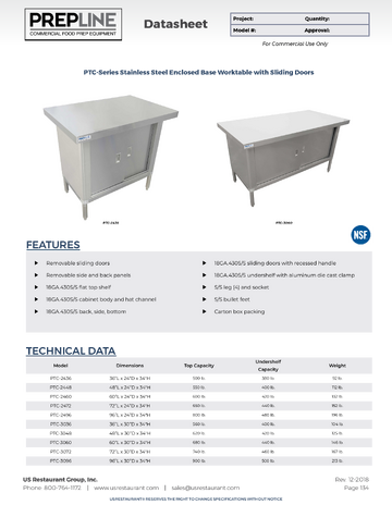 Spec Sheet