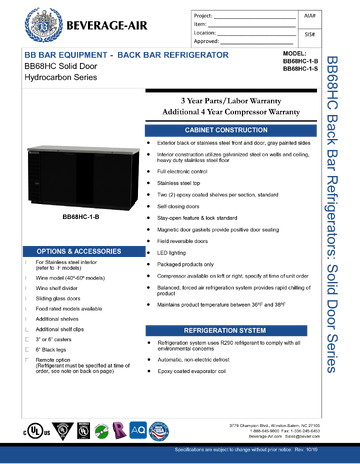 Spec Sheet