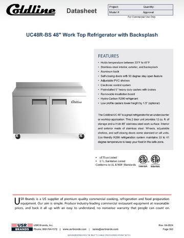 Spec Sheet