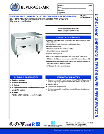 Spec Sheet