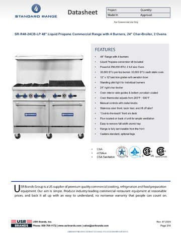Spec Sheet