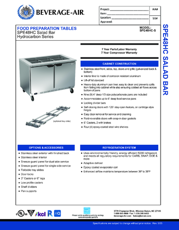 Spec Sheet