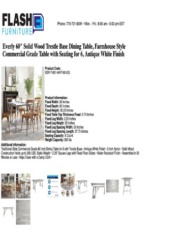 Spec Sheet