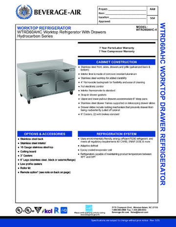 Spec Sheet