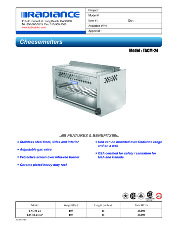 Spec Sheet