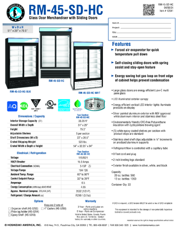 Spec Sheet
