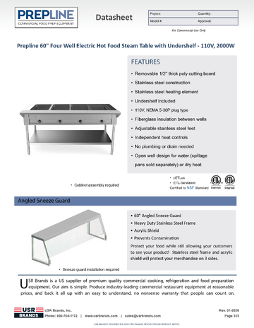 Spec Sheet