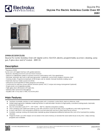 Spec Sheet
