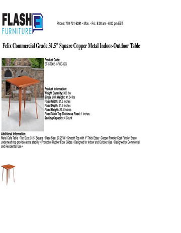 Spec Sheet