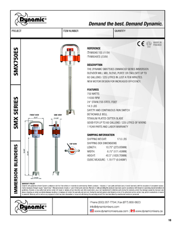 Spec Sheet