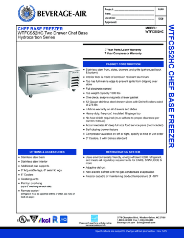 Spec Sheet