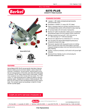 Spec Sheet