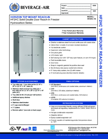 Spec Sheet