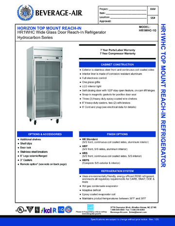 Spec Sheet