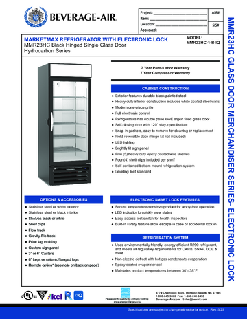 Spec Sheet
