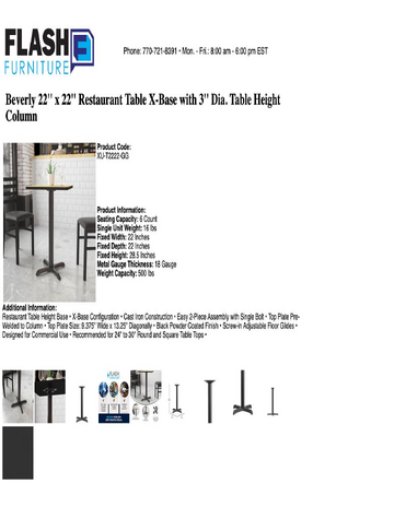 Spec Sheet