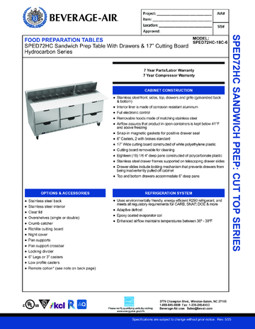 Spec Sheet