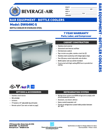 Spec Sheet
