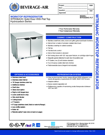 Spec Sheet