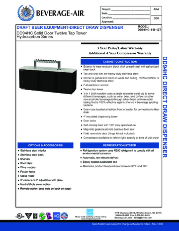 Spec Sheet