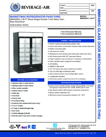 Spec Sheet