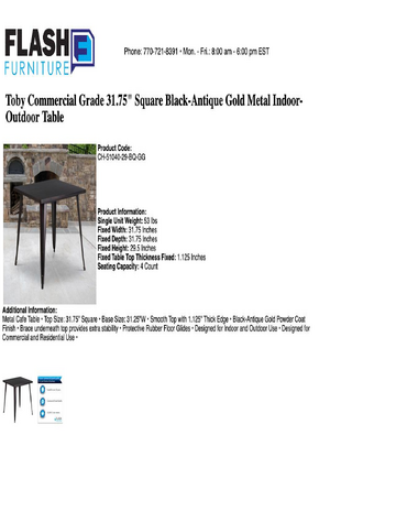 Spec Sheet