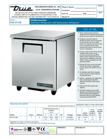 Spec Sheet