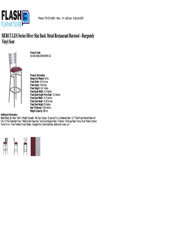 Spec Sheet