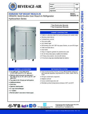 Spec Sheet