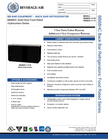 Spec Sheet