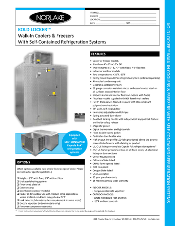 Spec Sheet
