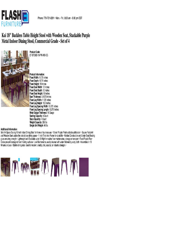 Spec Sheet