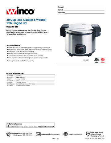 Spec Sheet