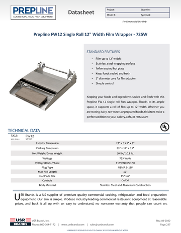 Spec Sheet