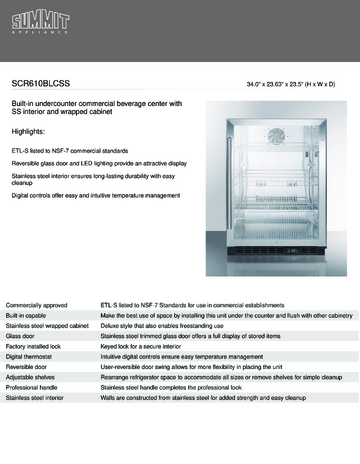 Spec Sheet