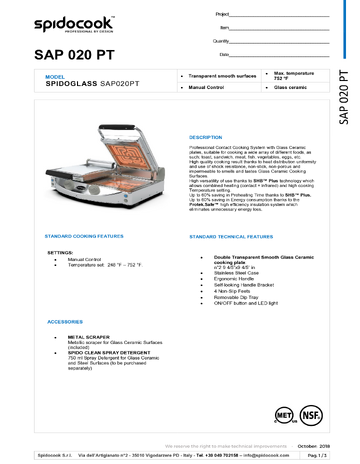 Spec Sheet
