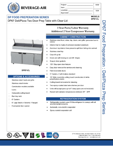 Spec Sheet