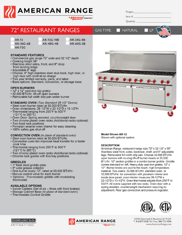 Spec Sheet