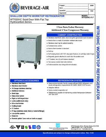 Spec Sheet