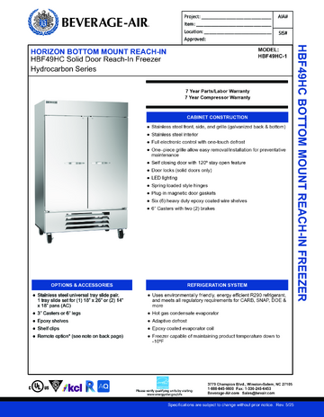 Spec Sheet
